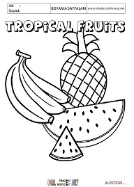 ingilizce boyama sayfaları